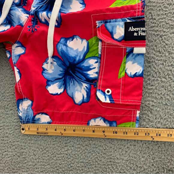 Abercrombie & Fitch Men's Swim Boardshorts Hibiscus Tropical  NWT  -  Size: XL - Picture 10 of 16